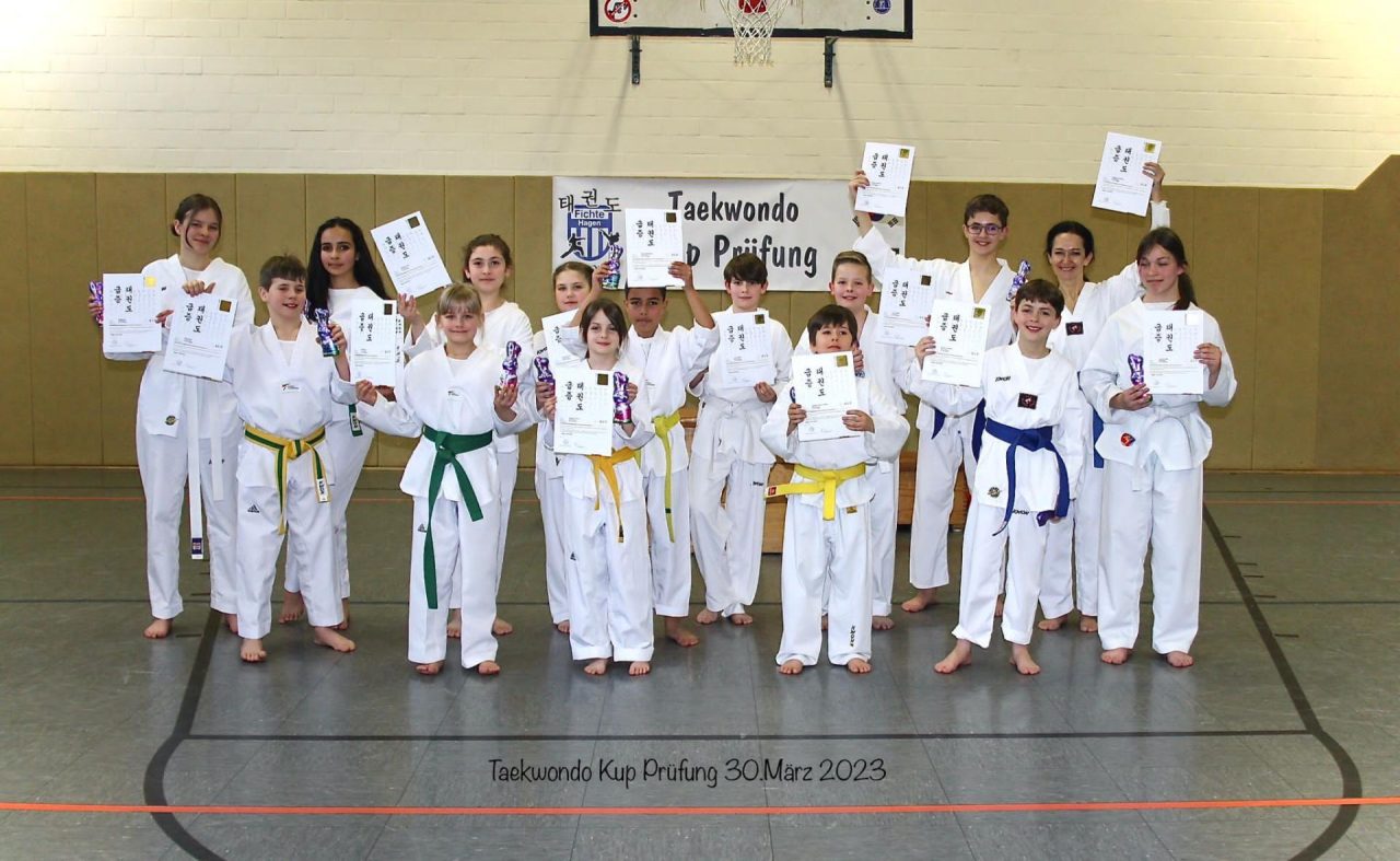 Erfolgreiche Taekwondo KUP-Prüfung beim TSV Fichte Hagen
